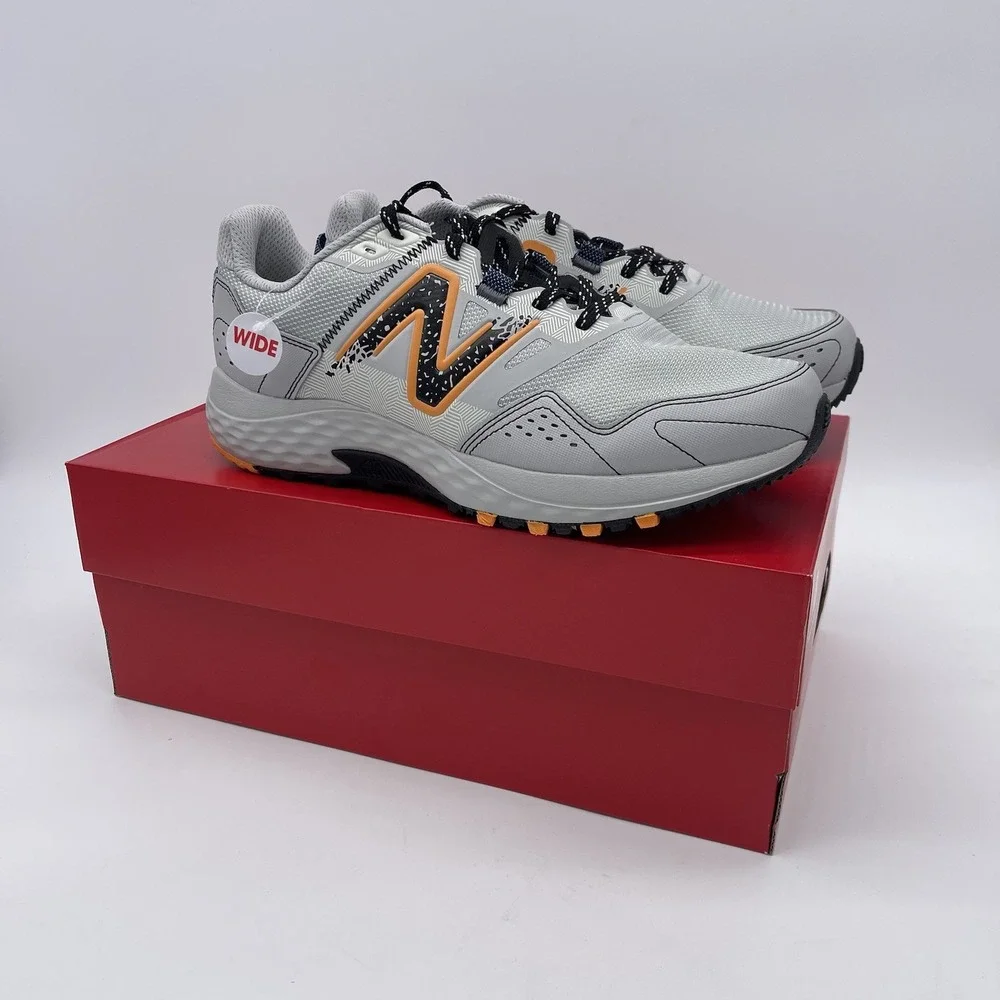 New Balance 410V8 Trail Running Shoes‎ 4E XL Gray Orange MT410CA8 Mens Size 9